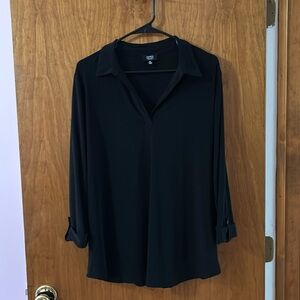 Ladies XL black 3/4 length sleeve top